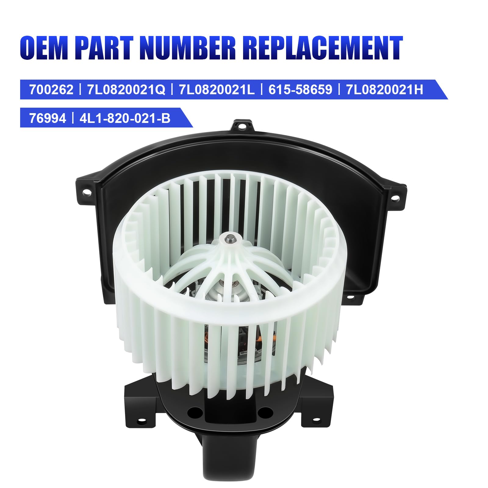 Front Side Blower Motor Fits for 2007 2008 2009 2010 2011 2012 2013 2014 2015 Audi Q7, 2003-2014 Porsche Cayenne, 2004-2010 VW T