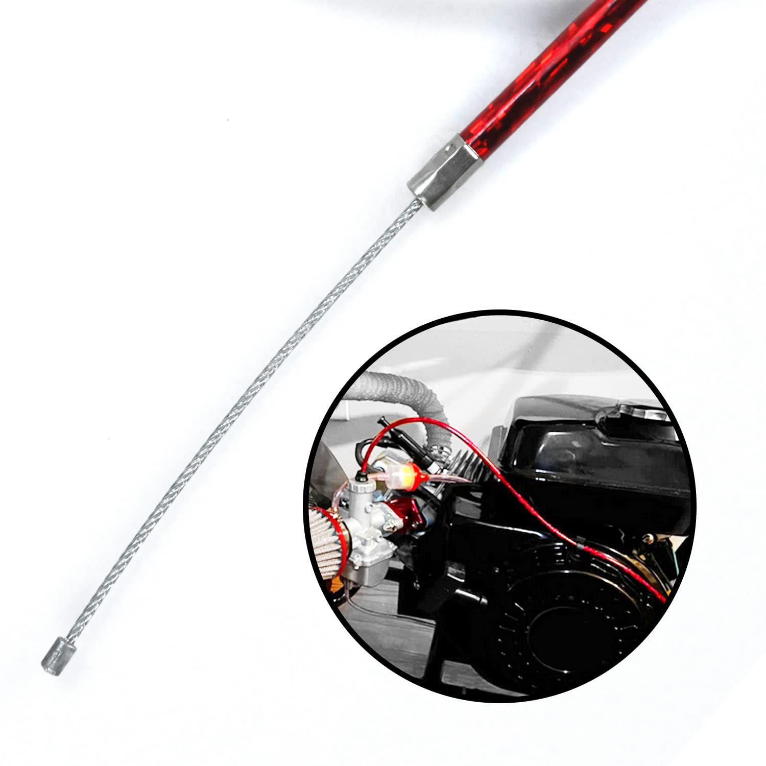 HOLATO 50'' Throttle Cable for Predator 212cc 6.5hp Coleman CT100U CT200U BT200X Baja Warrior Doodlebug Db30 Mb165 Mb200 MOTOVOX