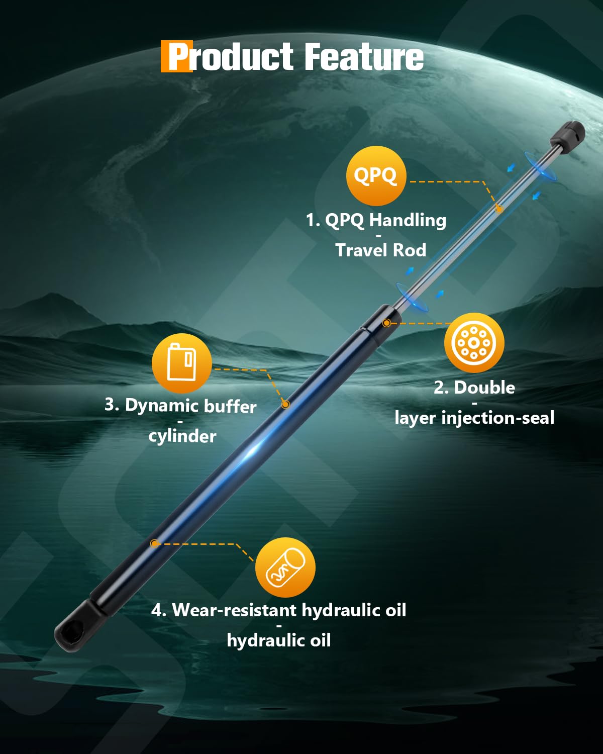 Scitoo Front Hood Lift Supports Struts Gas Springs Shocks For Mercedes-Benz C230, C240, C280, C320, C350, Cl55, Clk320, Clk350,