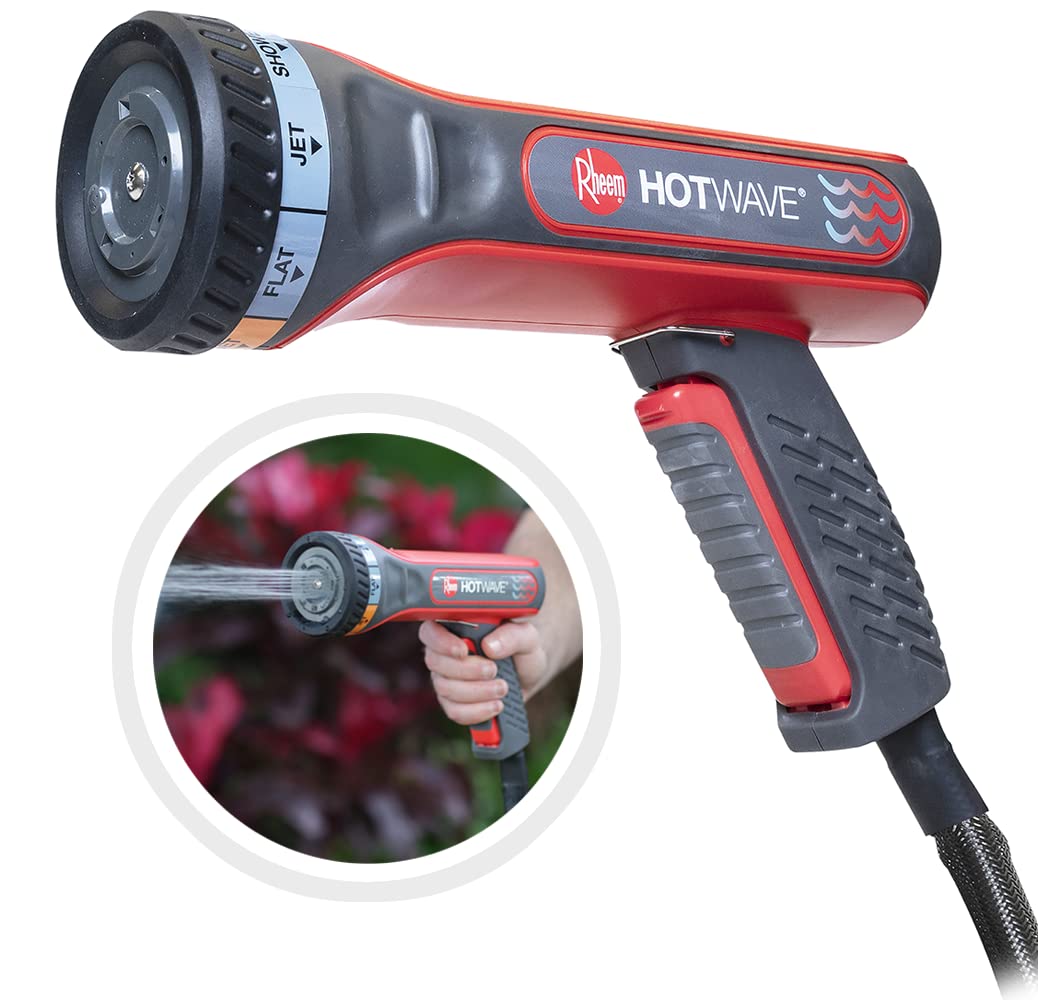 Rheem Hotwave Multipurpose Heated Hose Nozzle Sprayer, Red