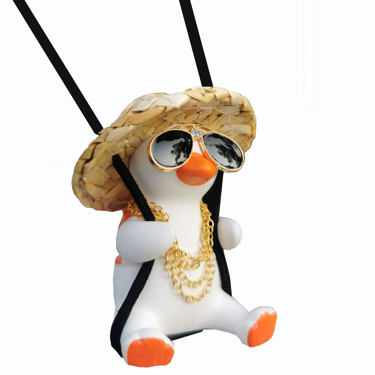 Qiwen Rear View Mirror Hanging Accessories Of Swinging Duck Car Hanging Ornament WBCARB09KHJTW7R