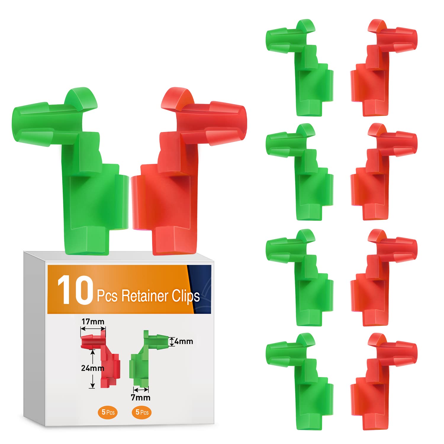 Gooacc 1999-2007 Chevy Silverado Gmc Sierra Tailgate Handle Rod Clip Left & Right Rod Retainer Clips, Oem Handle Replacement 5 P