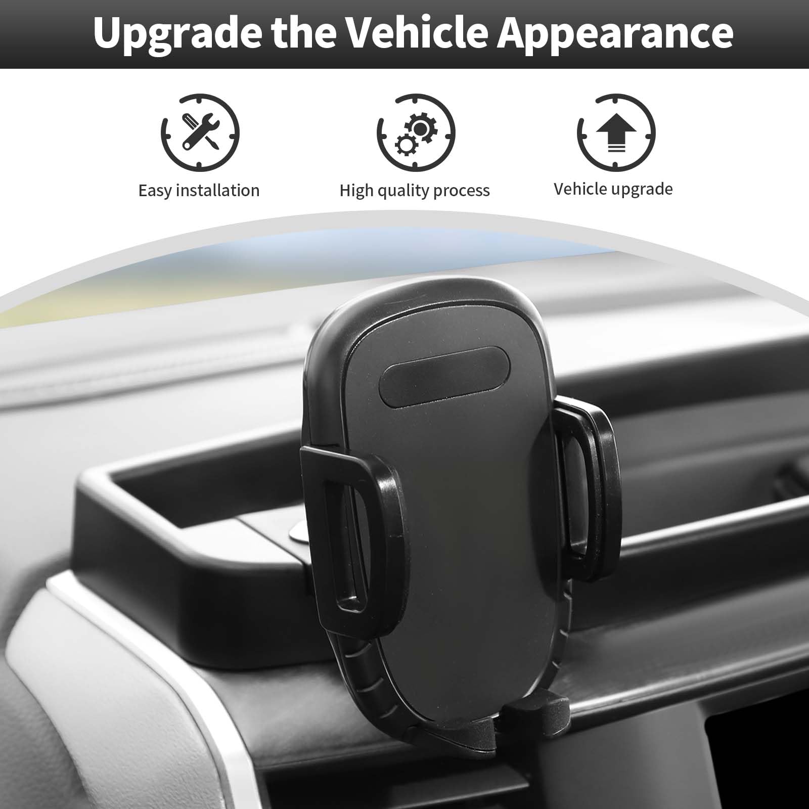 CheroCar for RAM Dash Mount Phone Holder Stoage Tray Phone Mount Organizer Compatible with 2018-2025 Dodge Ram 1500 2500 3500,Do