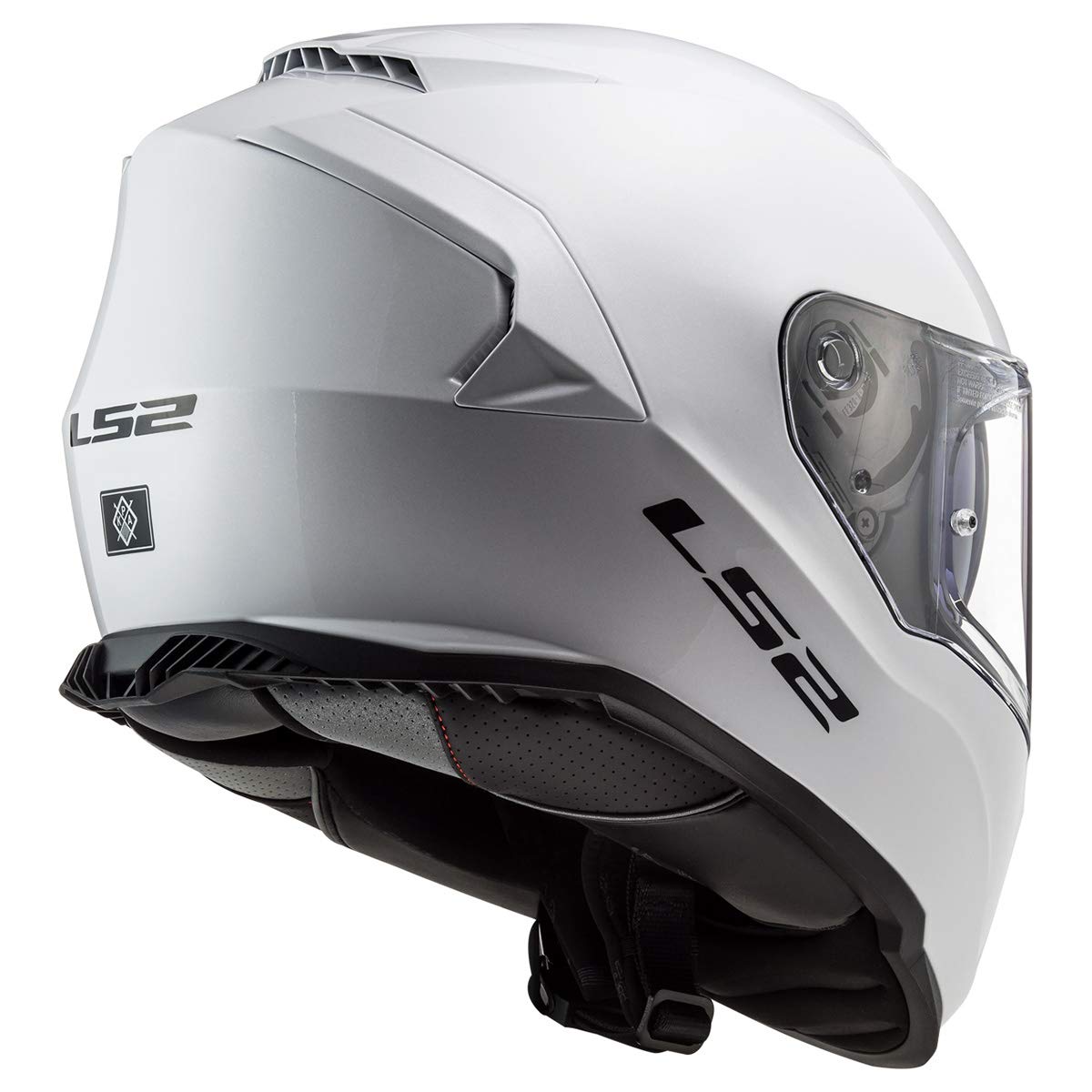 Ls2 Helmets Assault Full Face Motorcycle Helmet W/Sunshield (Gloss White - Large)