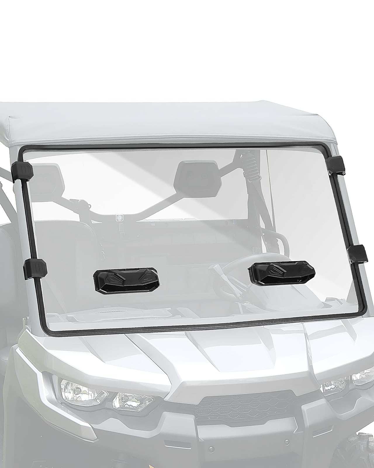 StarknightMT Scratch Resistant Vented Windshield Compatible With 2016-2025 Can-Am Defender HD5/HD8/HD10/MAX, Front Full Defender