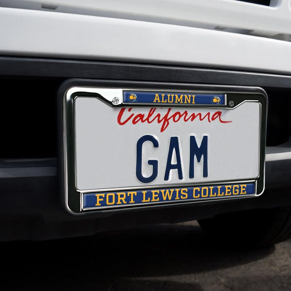 Fort Lewis College Alumni Full Size Standard License Plate Metal Frame