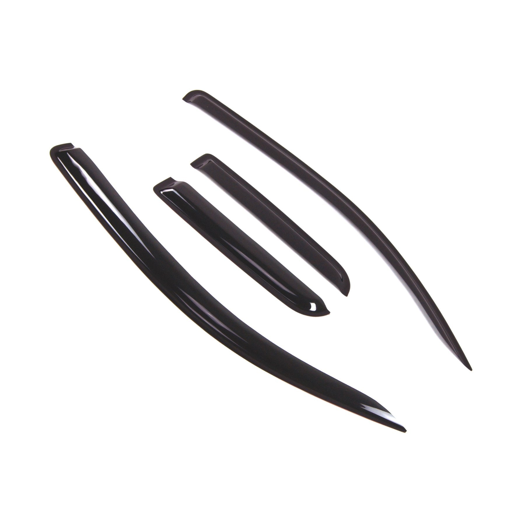 Tuningpros Wd2-462B Dark Smoke 4 Pcs Set Window Visor (Outside Mount) Deflector Rain Guard Compatible With 2017-2018 Toyota Tund