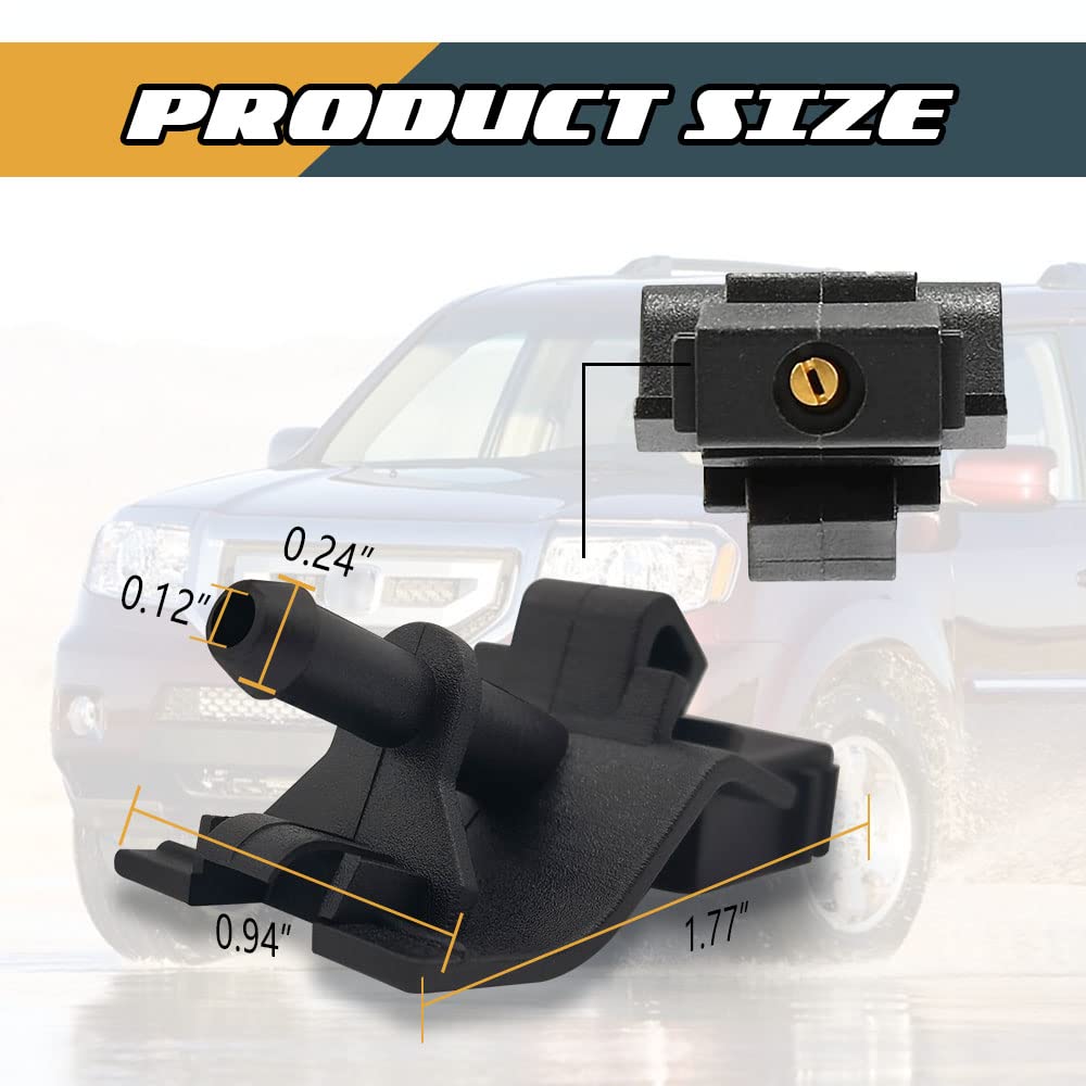 2 PCS Front Windshield Washer Nozzles, Windshield Washer Nozzle Kit, Washer Spray Jet Kit Fit for Lexus, Scion, Toyota, Replaces