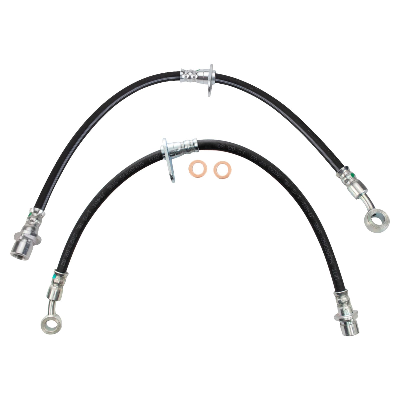 Trq Front Brake Hose Set Compatible With 1997-2001 Honda Cr-V