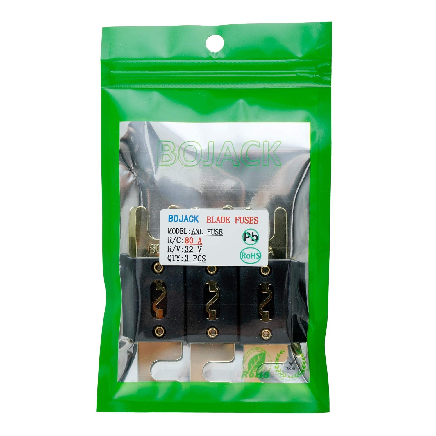 Bojack 80 Amp 32 Vdc Anl Blade Fuse For Car Audio And Video System (Pack Of 3)