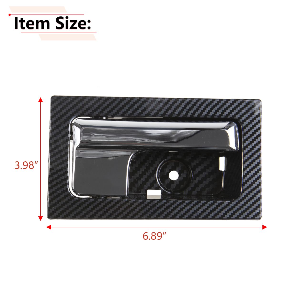 RLB-HILON Interior Door Handle Compatible with Ford F150 2009 to 2014 Year, Front or Rear Right Passenger Side Door, Carbon Fibe