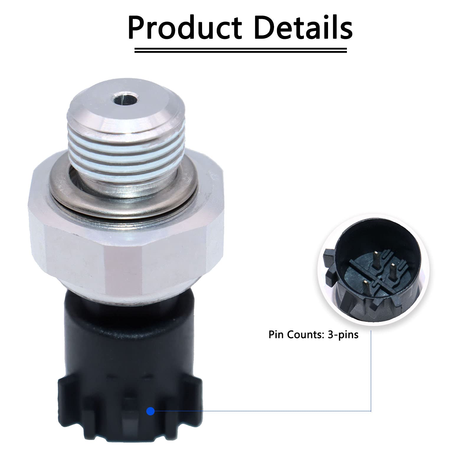 Kejsted Oil Pressure Sensor Switch Sending Unit 12673134 213-4411 Compatible With Chevy Suburban Silverado Tahoe Trailblazer Imp