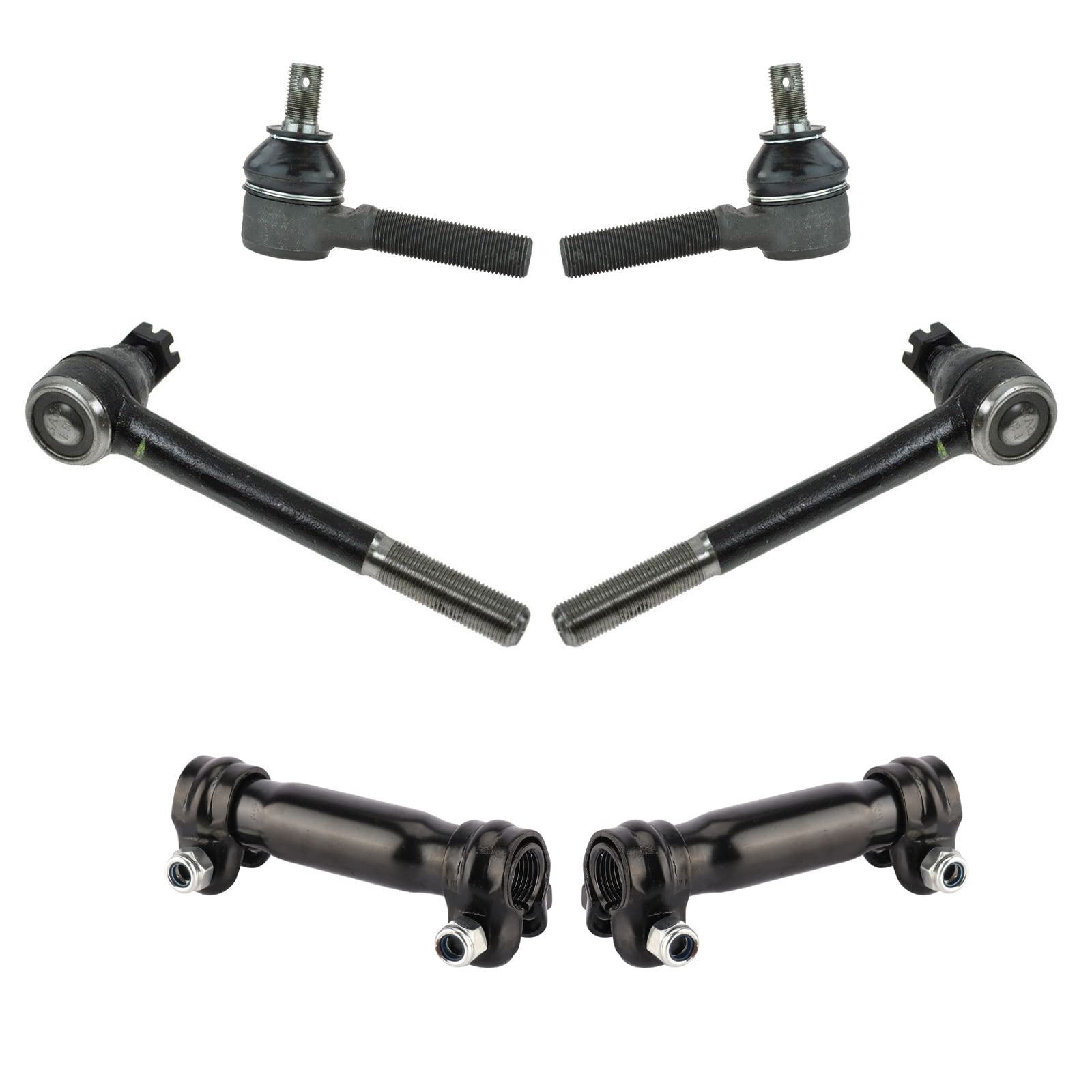 TRQ Front Inner and Outer Tie Rod Set Compatible with 1979-1995 Toyota Pickup