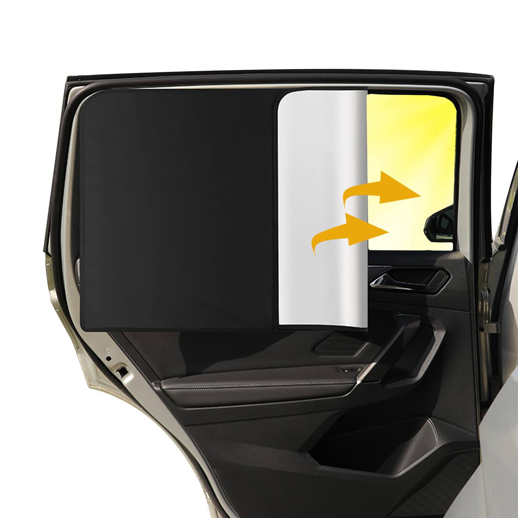 2PCS Car Side Window Sun Shades, Magnetic Sunshades for Car Windows, Front Seat Window Sunshades Privacy Curtains, Front Side Wi