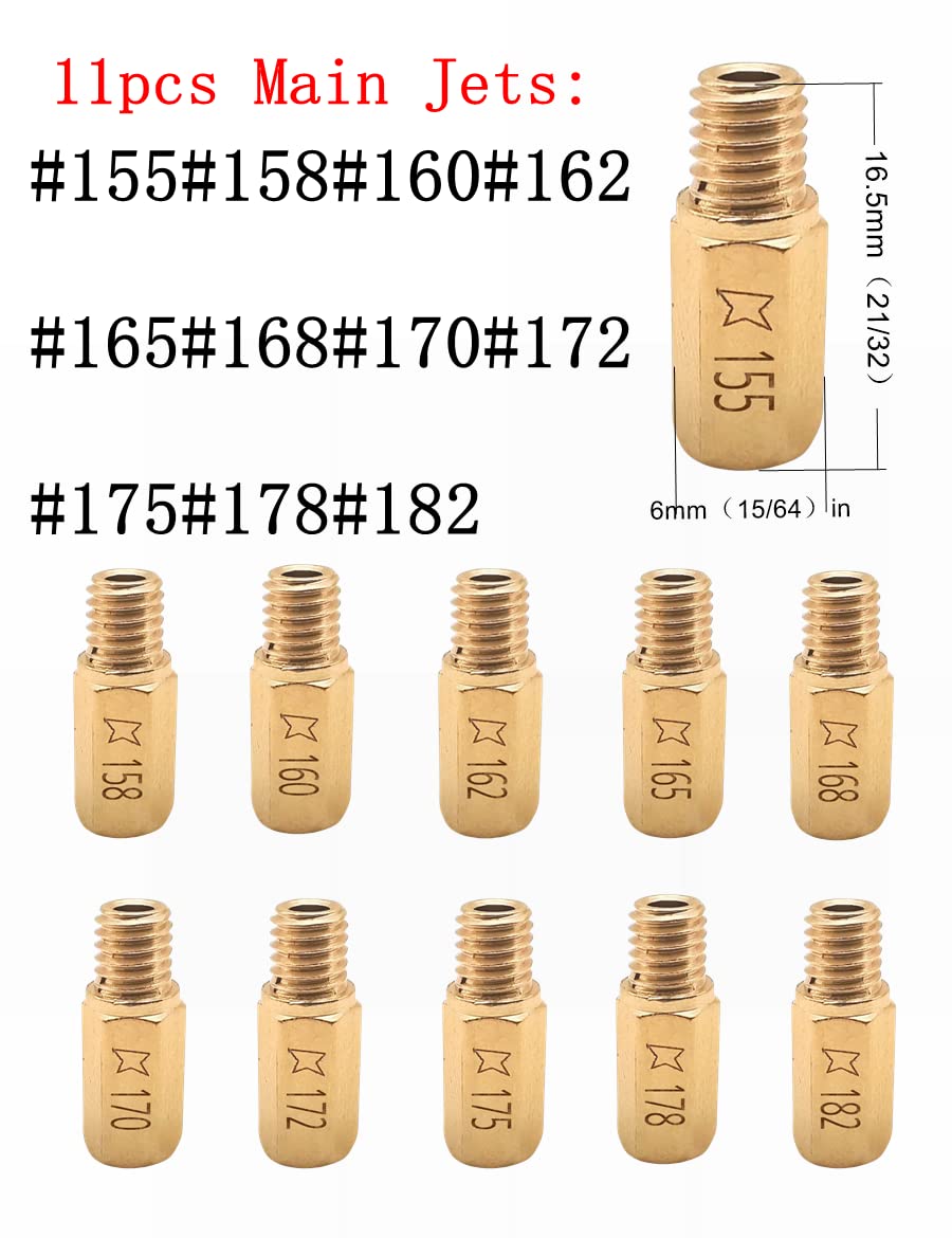 Aftermarket 33Pcs Carburetor Jet Kit W/ 11Pcs Slow Pilot Jets And 22Pcs Main Jets For Honda Pwk Keihin Oko Cvk Koso Pe Pwm Yamaha Mikuni Carb Upgrade And Rebuild