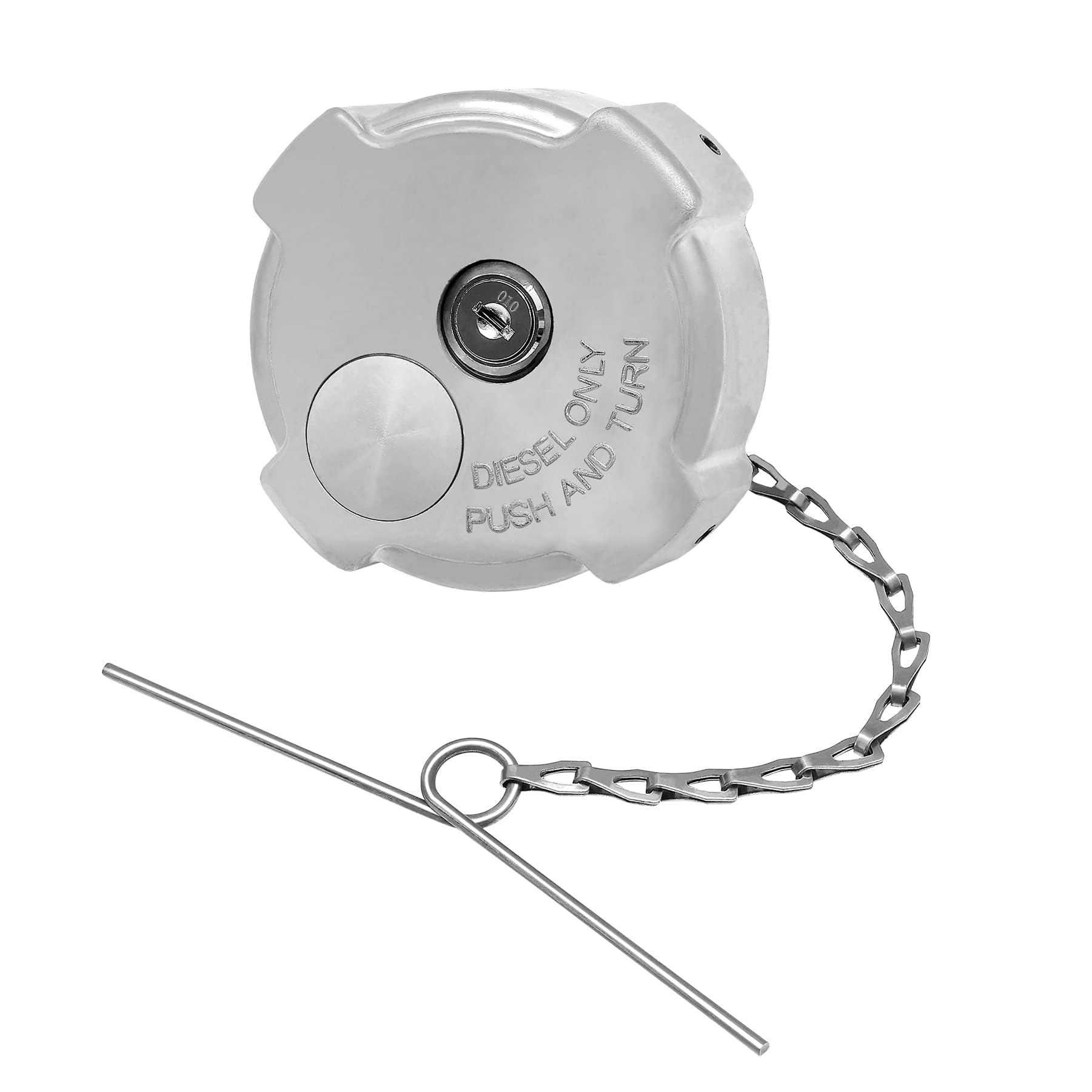 Gledewen Locking Fuel Cap, Compatible with 1996-2018 Freightliner Cascadia Columbia Century Coronado, 1/4 Turn Lock Gas Cap, 3In