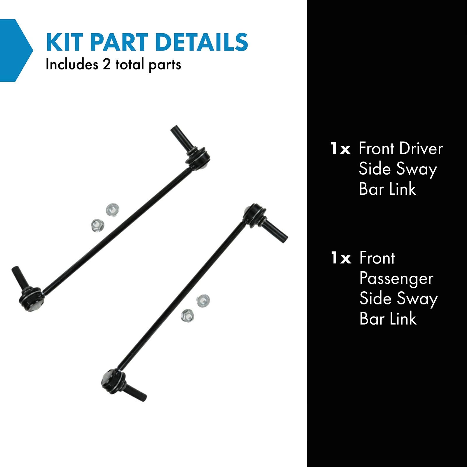 Trq Front Sway Bar Stabilizer Link Set Compatible With 2000-2006 Bmw X5