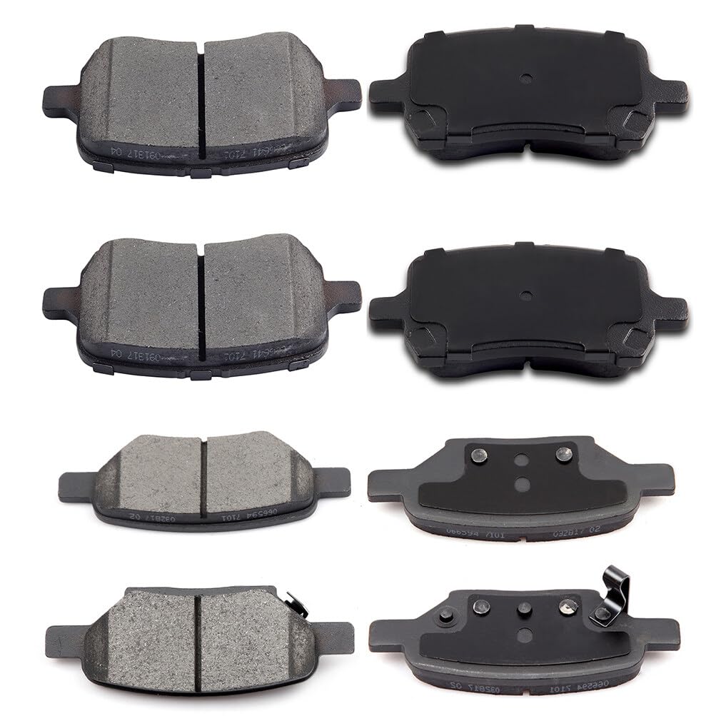 Eccpp D1033-7937 D1160-8270 Front & Rear Ceramic Disc Brake Pad Set Fit For Chevrolet Cobalt 2008,For Chevrolet For Malibu 2004-