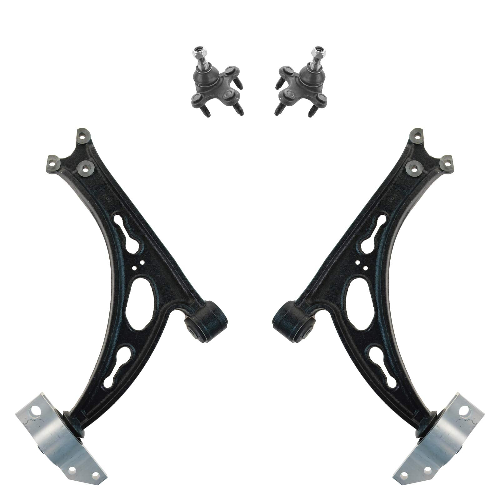 TRQ Front Lower Control Arm with Ball Joint Set Compatible with 2006-2009 Audi A3 A3 Quattro 2007-2014 Volkswagen Eos 2010-2014 