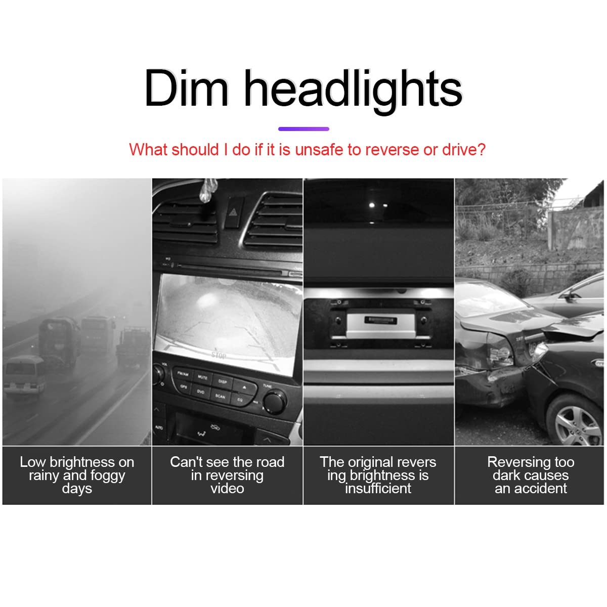 Hipopy 2Pcs Led License Plate Light, 12V/24V Waterproof 6-Smd License Plate Lamp Tail Light For Most Cars, Trucks, Trailer, Buses, Step Courtesy Light, Dome/Cargo Lights (Yellow)