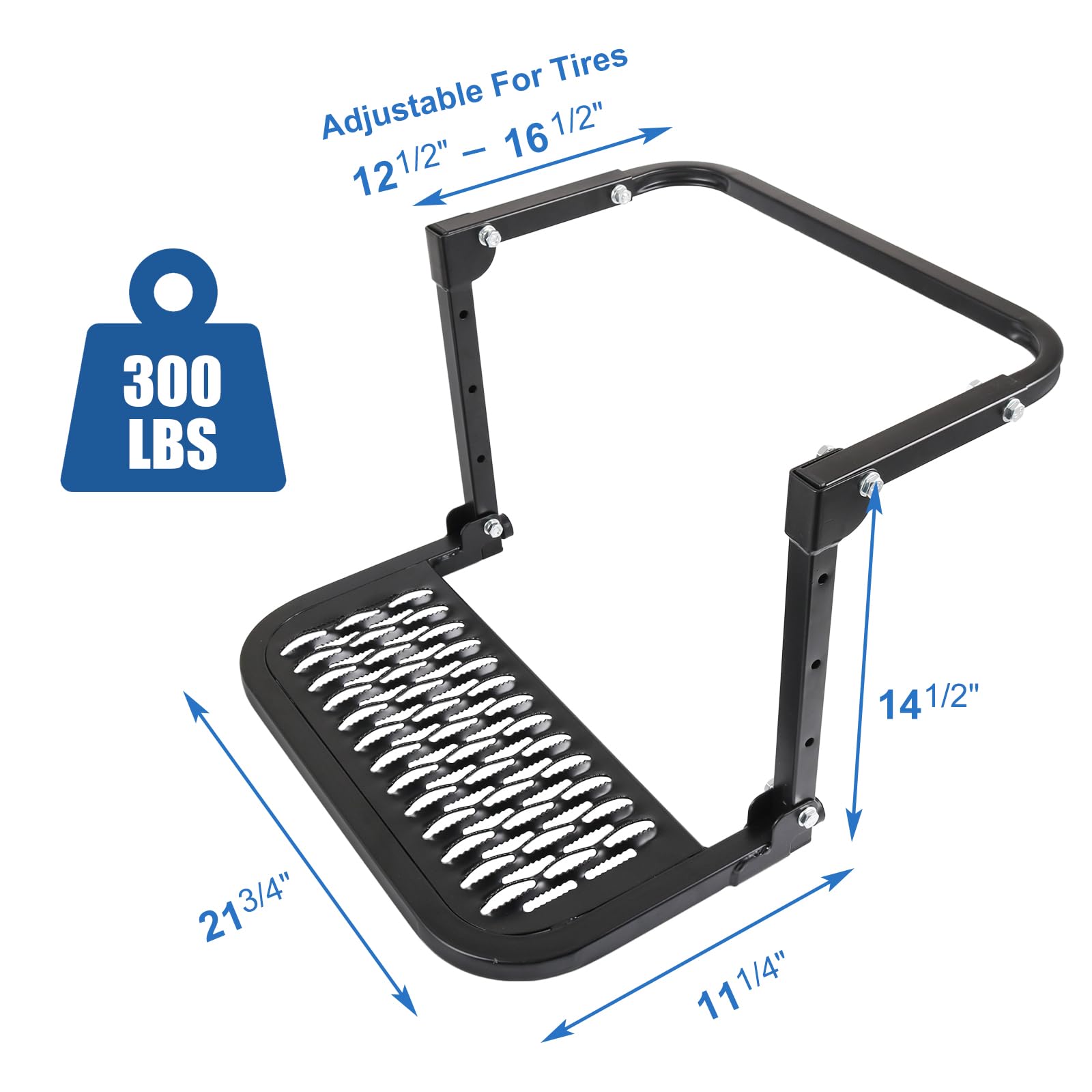 Dicmic Folding Heavy Duty Tire Step For Truck, Suv And Rv Adjustable Tire Mounted Step Fit Most Tire From 10.2    To 14.4   , Ra