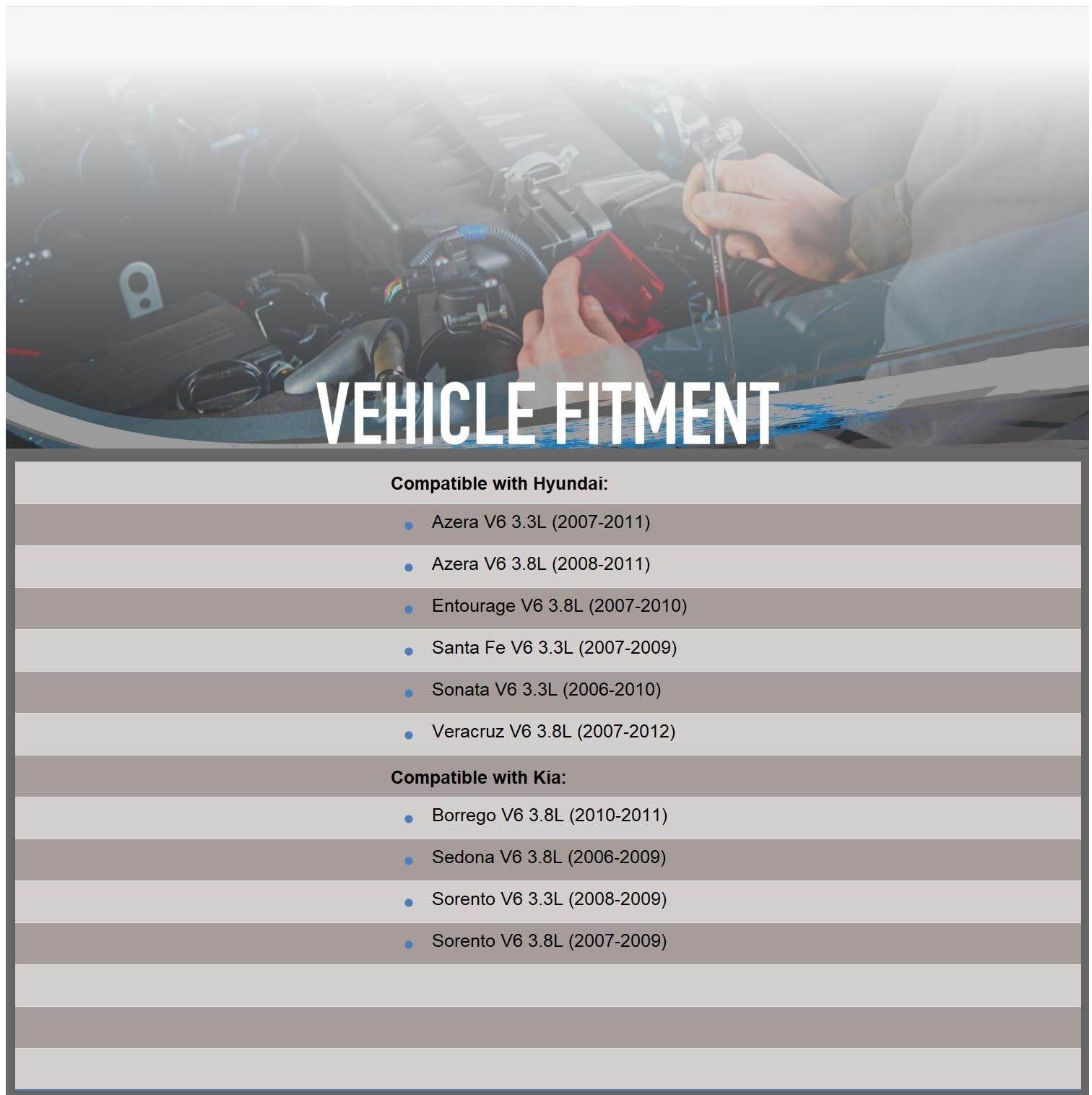 OEG Parts New Alternator Compatible With Kia Hyundai 3.3L 3.8L V6 2006-2012 Sonata Sante FE Vera Cruz 02131-9153 37300-3C120 102