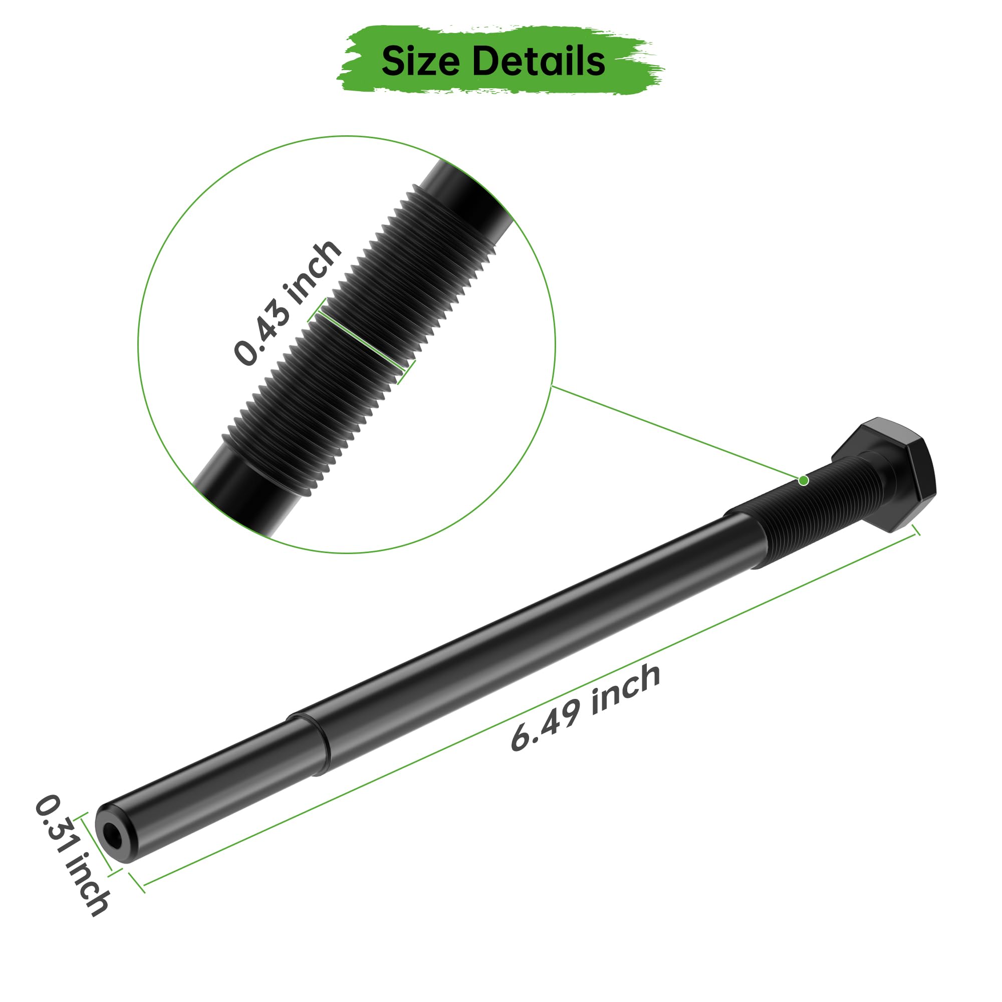 10L0L Golf Cart Drive Clutch Puller Bolt For Club Car Ds And Precedent 1988-Up, Replace Oem 1014496, 5707