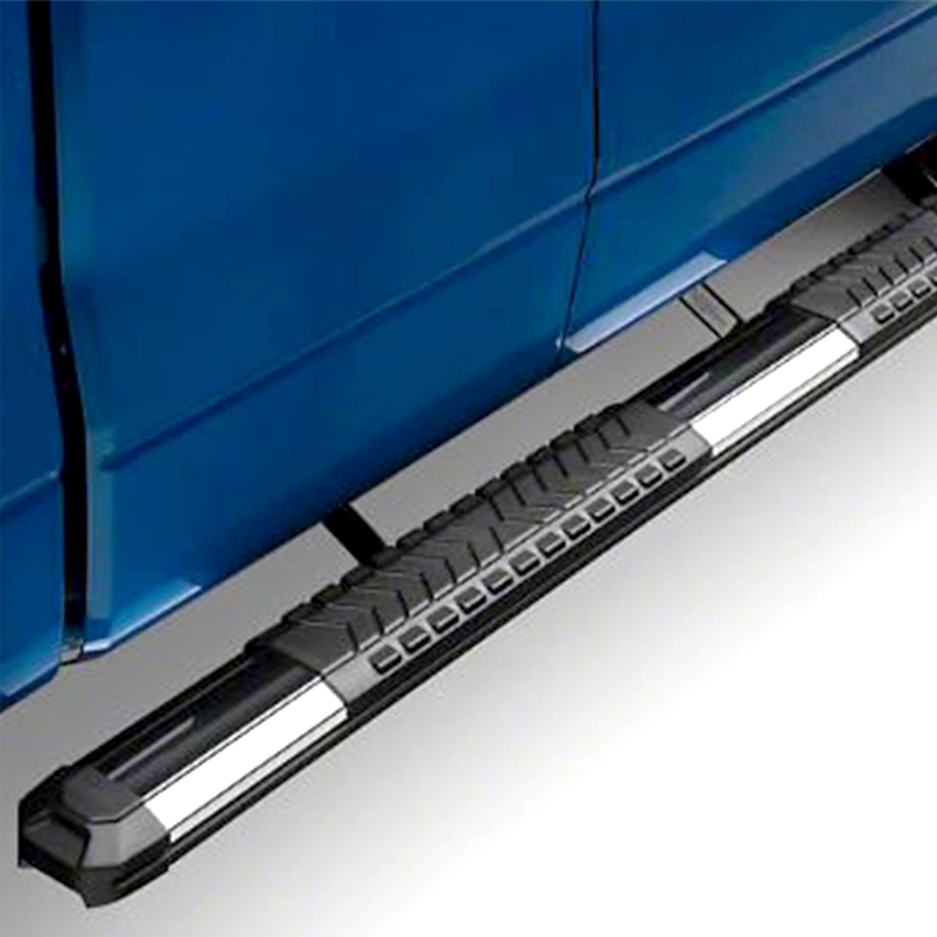 Stainless Steel Cutlass Running Board Compatible With 07-18 Silverado/Sierra 1500 Crew /07-19 Silverado / 2500-3500 Crew Cab - (