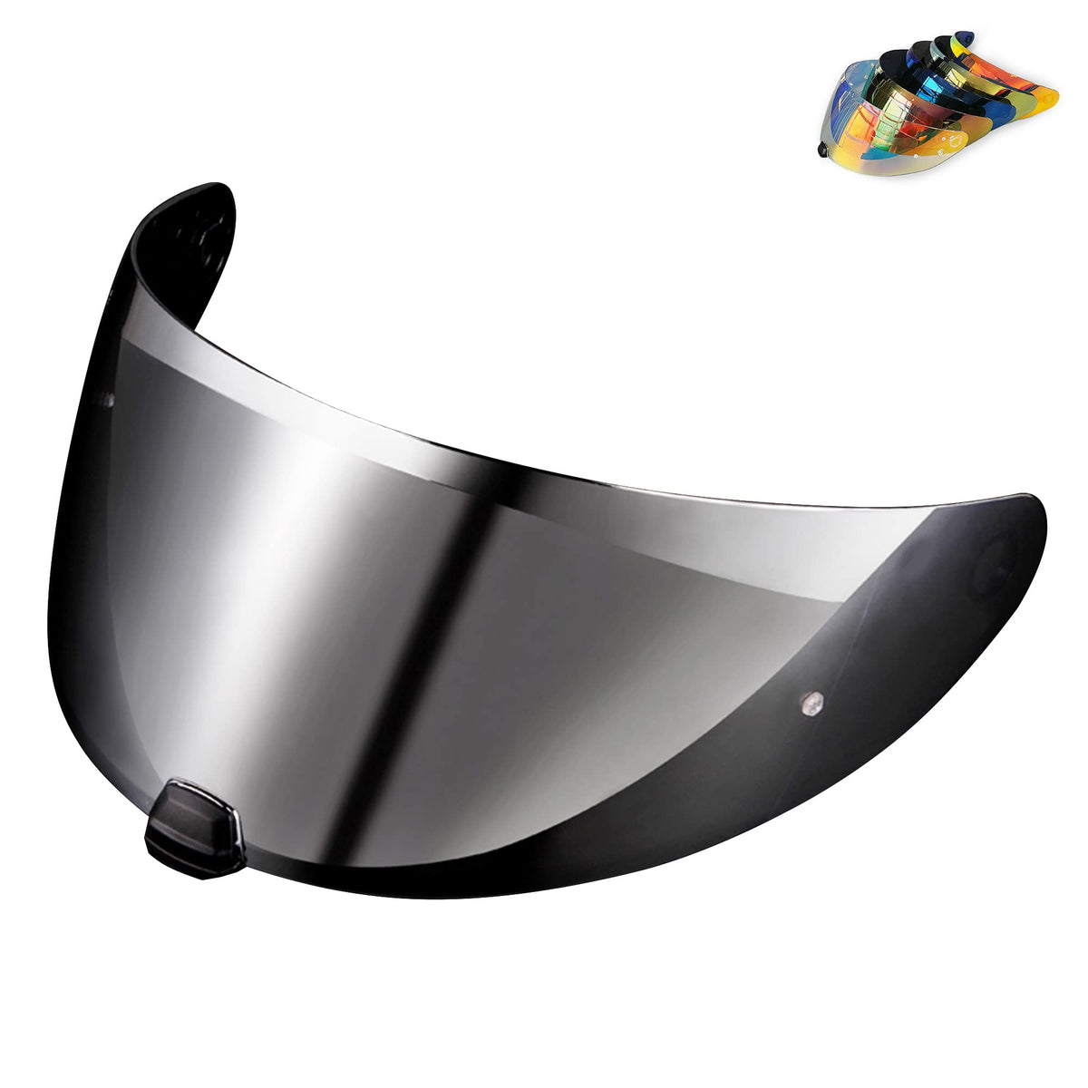 Logto Replacement Motorcycle Helmet Shield For I10 I70 Hj-31 Helmet Visor Shield Anti-Scratch Wearproof Windproof Universal Helmet Accessories (Silver)