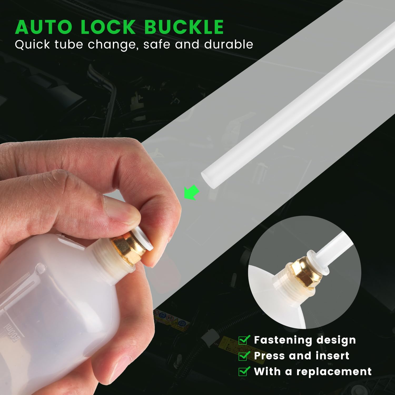 FTIHTRY 200CC Automotive Fluid Extractor Pump with Long Rubber Hose, Fluid Syringe Pump Manual Suction Vacuum Fuel Car Transfer,