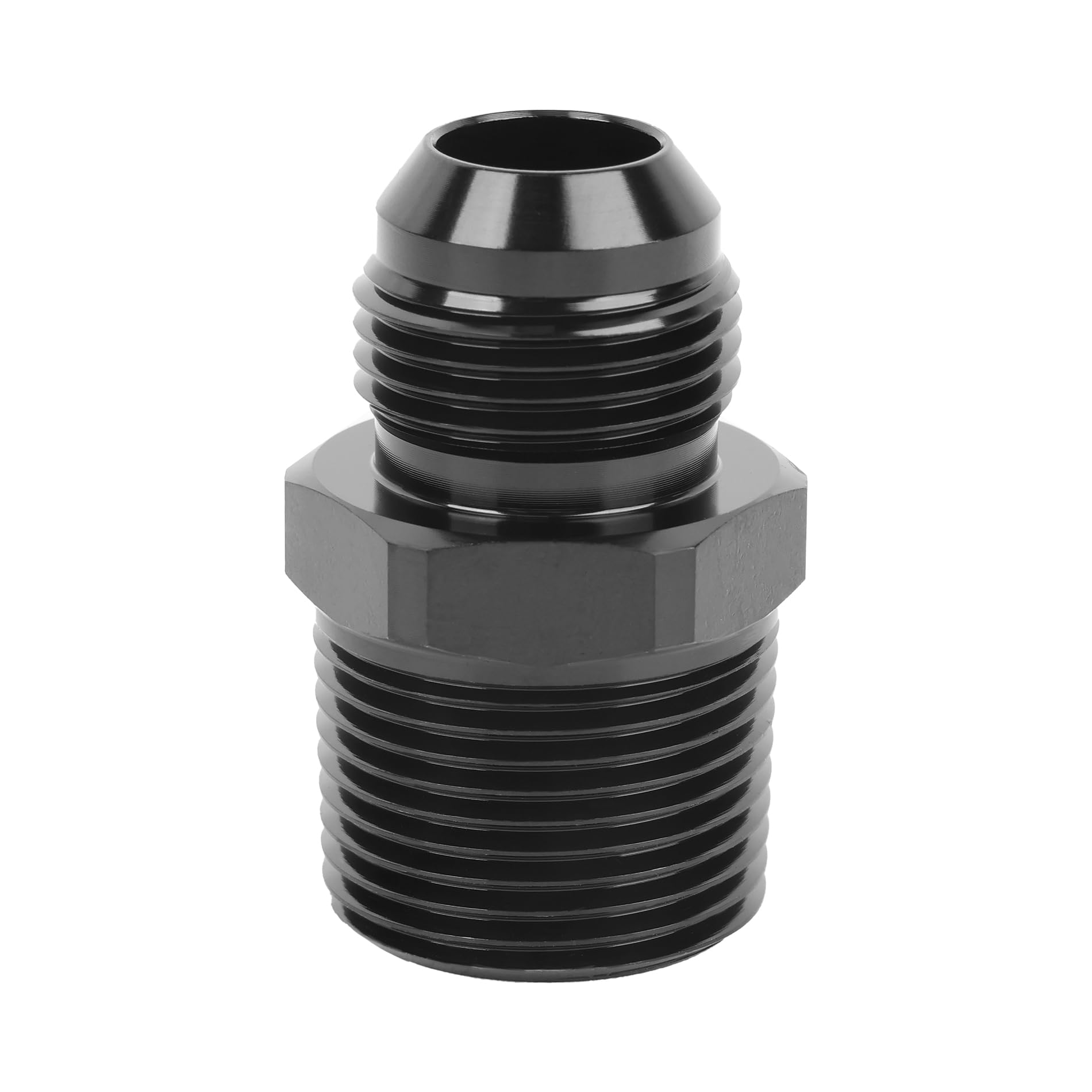 Evil Energy 10An Male Flare To 3/4'' Npt Pipe Fitting Adapter Straight Aluminum Black