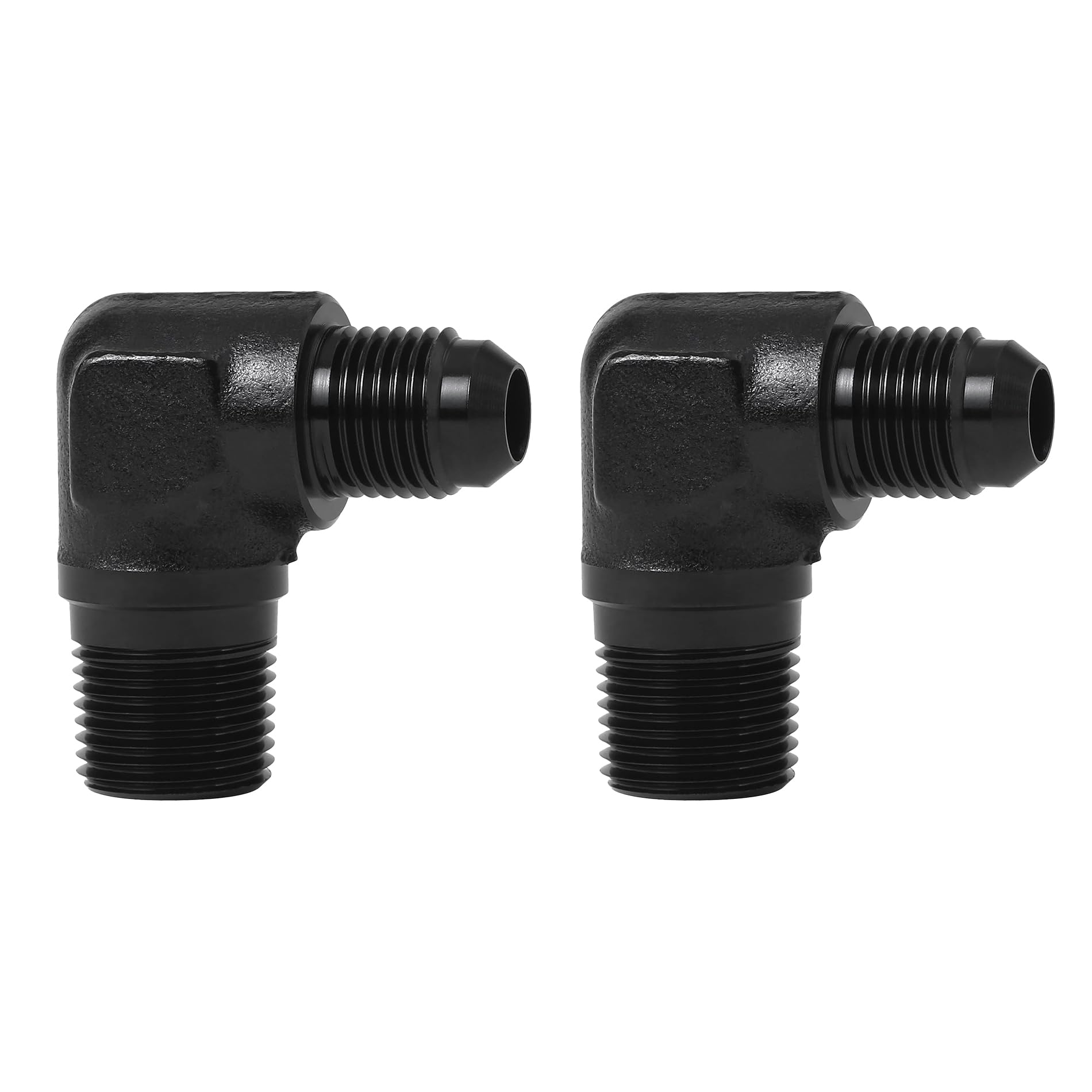 Evil Energy 6An To 3/8'' Npt Male 90 Degree Fitting Adapter Aluminum 2Pcs