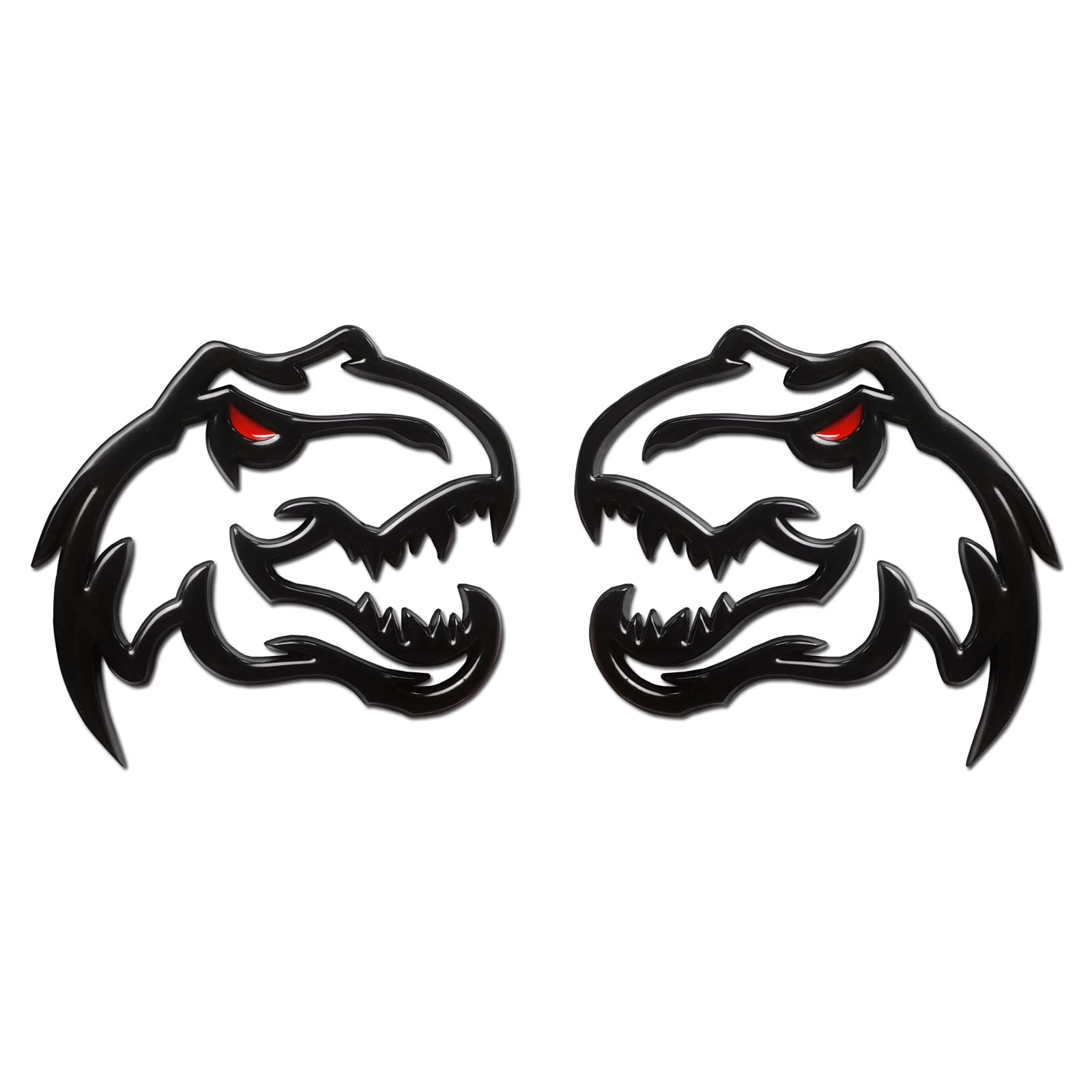 A Pair Redeye Dinosaur Metal Emblem for Dodge RAM TRX 1500 2500 3500 Charger Challenger