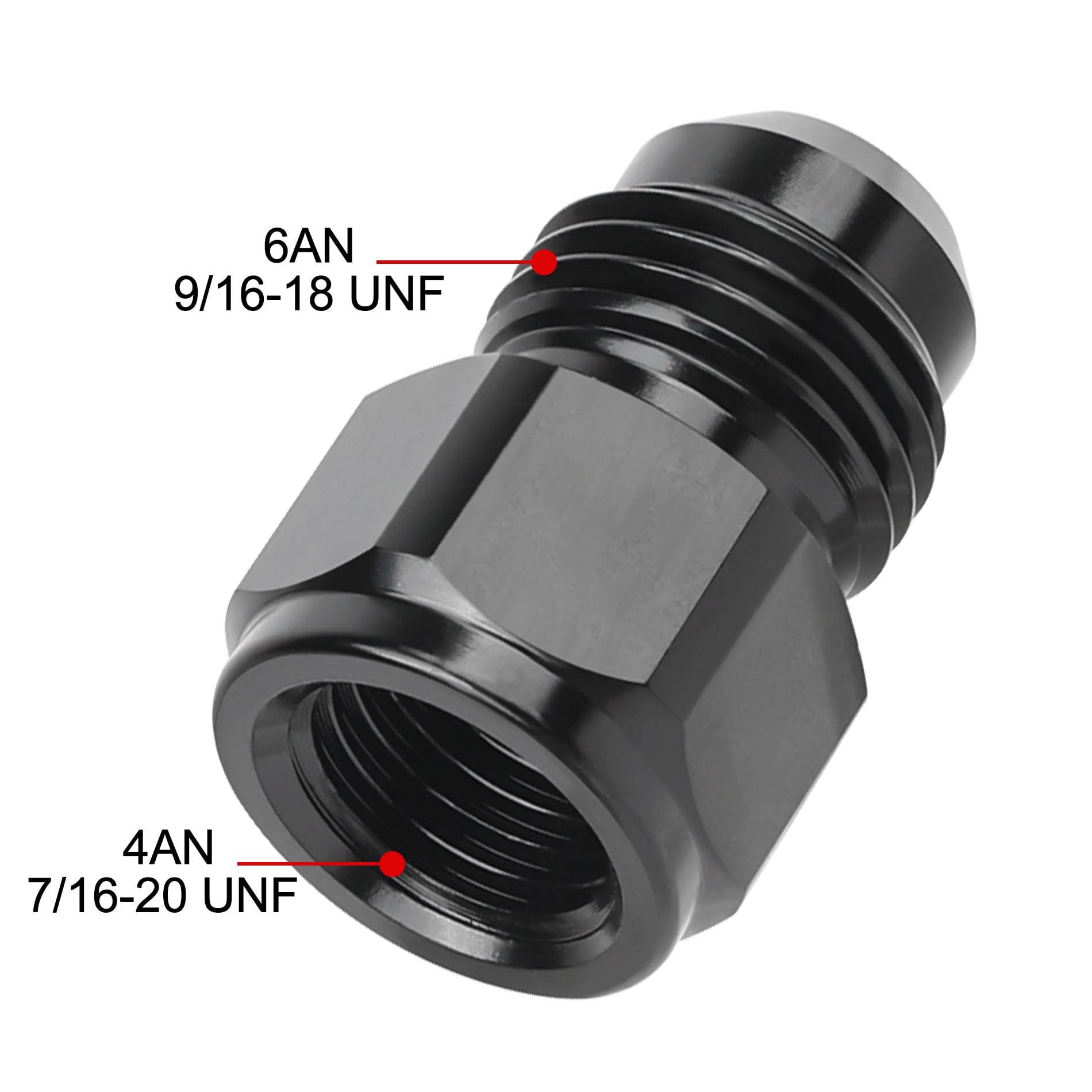 EVIL ENERGY 4AN Female to 6AN Male Falre Reducer Expander Adapter Fitting 2Pcs