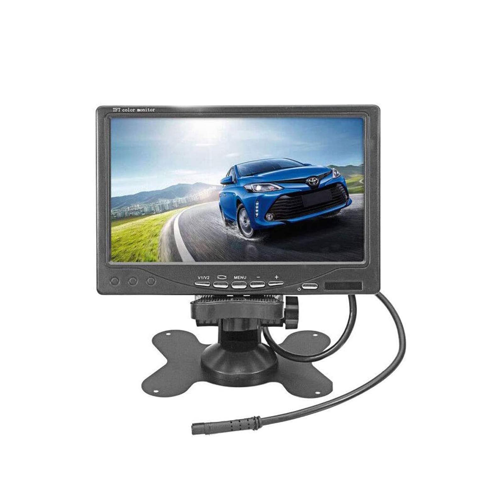 Vehicle On-Dash Backup Monitor, 7'' Digital Hd Car Tft Lcd Color Screen Display With 2 Video Input For Rear View Camera(800X 480