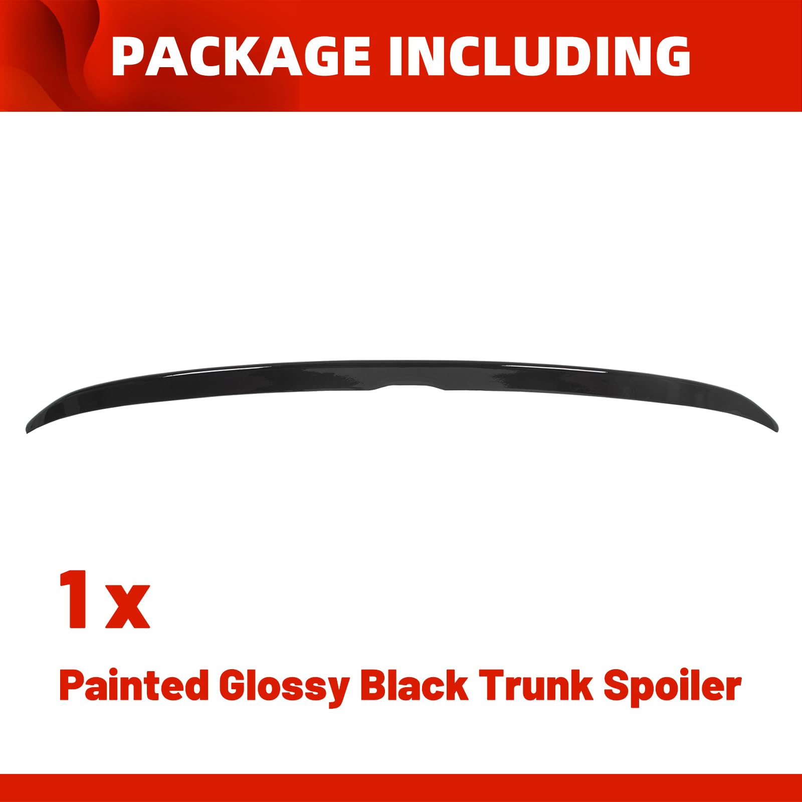 ECOTRIC Rear Trunk Spoiler Wing Compatible with 2013-2017 Honda Accord 4 Door Sedan