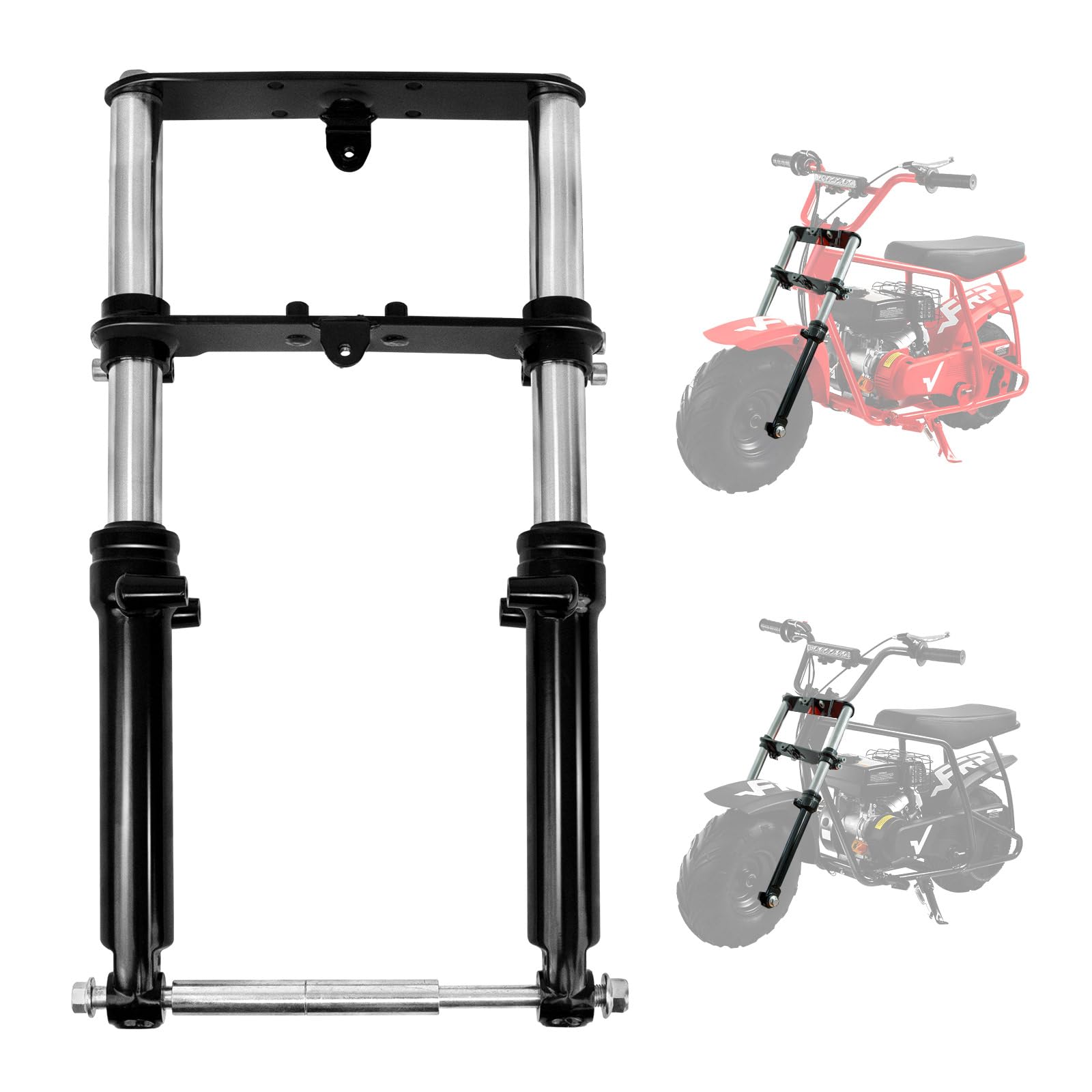 FRP Minibike Suspension Kit - Front Forks with Hydraulic Shock Absorber, Easy Bolt-On Installation, Compatible with FRP gmb100 a