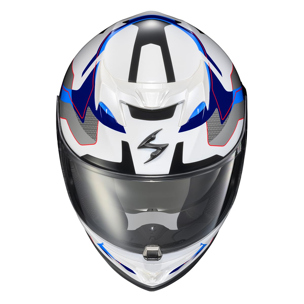 Scorpionexo T520 Full Face Dual Sport Motorcycle Helmet With Bluetooth Ready Speaker Pockets Dot Ece Approved Zuse (White/Blue -