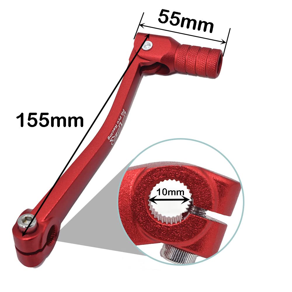 Cnc Aluminum Gear Shifter Lever, Foldable Gear Shift Lever Fit For 50Cc 110Cc 250Cc Crf50 Xr50 Xr Crf Dirt Pit Monkey Bike Motorcycle Atv Quad Accessory Red