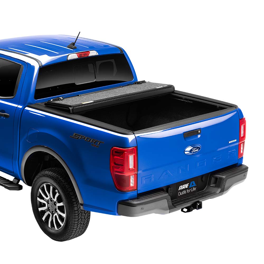 A.R.E. Fusion Painted Hard Fold Truck Bed Tonneau Cover | Ar22022L-J7 | Fits 2019 - 2021 Ford Ranger 5' Bed (41.6'), Paint Code: J7 Magnetic Effect