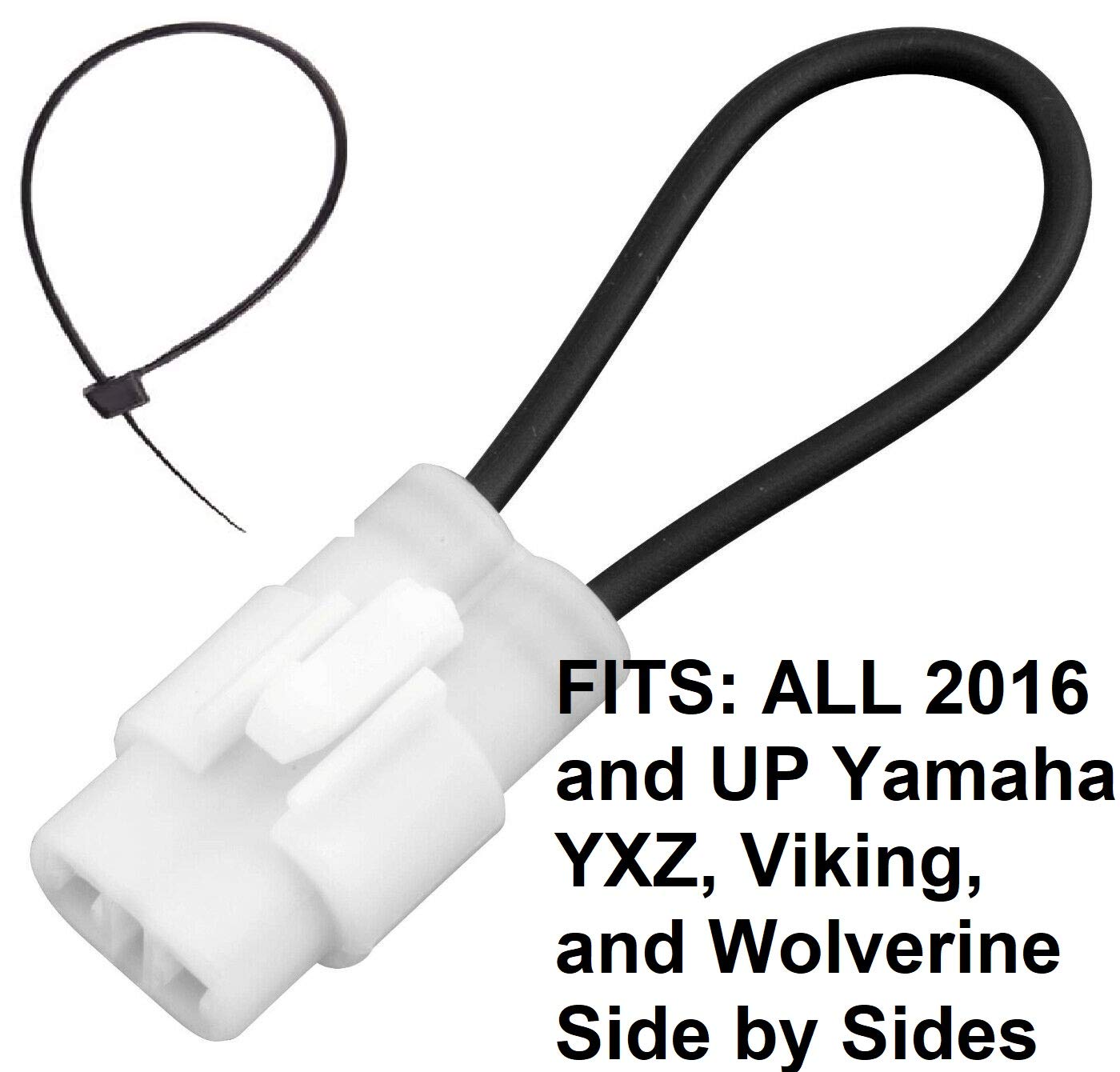 Muzzys Seat Belt Bypass Connector for 2016+ Yamaha YXZ 1000R, Viking, Wolverine - Plastic Jumper Plug Over Ride Switch Accessory