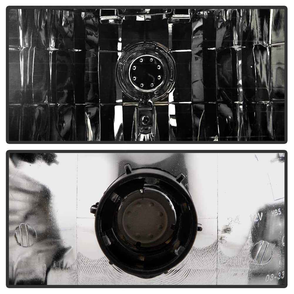 Acanii - For Smoke 1992-1996 Bronco F150 F250 F350 Headlights Bumper Corner Lights Driver + Passenger Side