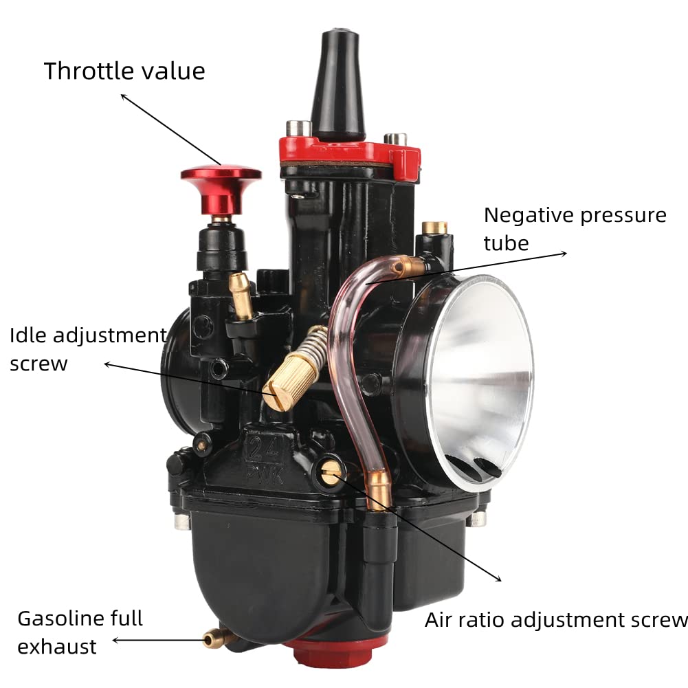 Pwk Carburetor 24Mm Racing Carb 50Cc To 110Cc 2T 4T Engine Carburetor Kits For Dirt Bike Motocross Motorcycle Scooter Atv Quad W