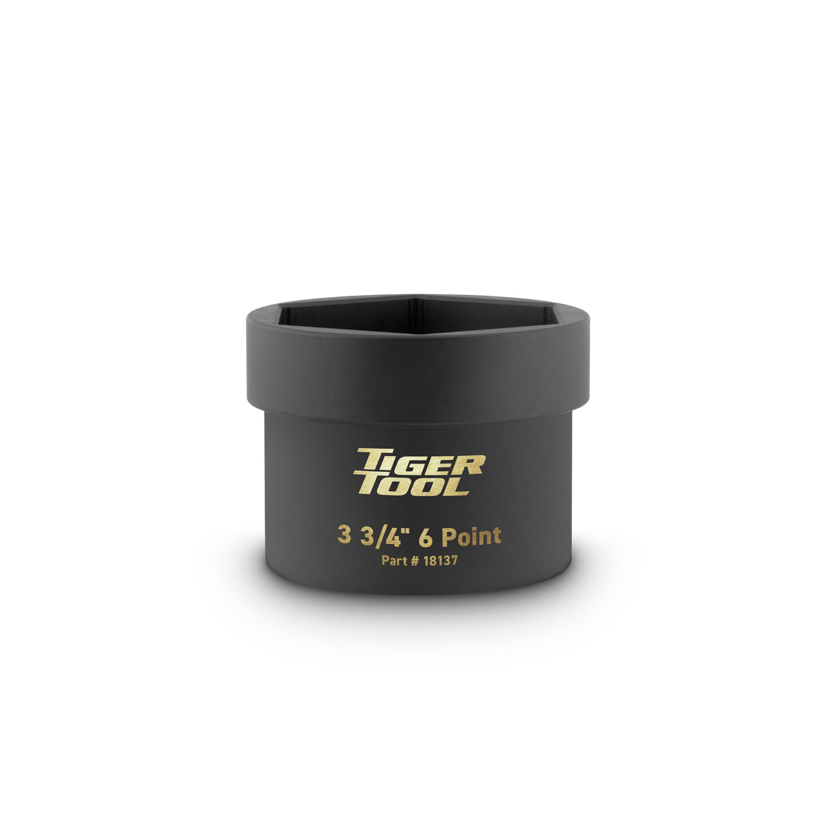 Tiger Tool 3-3/4 Inch 6-Point Axle Nut Socket For Commercial Trucks, Compatible With Class 6 - 8 Semi Trucks, Heavy Duty Transpo