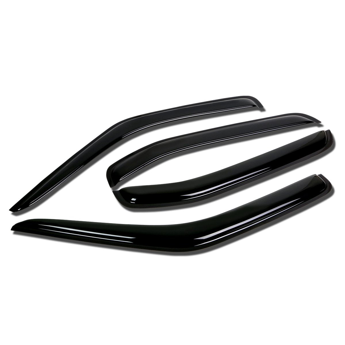 Auto Dynasty Rain Guards Tape On Compatible With 2000-2004 Nissan Xterra, Acrylic Window Vent Visor Deflector