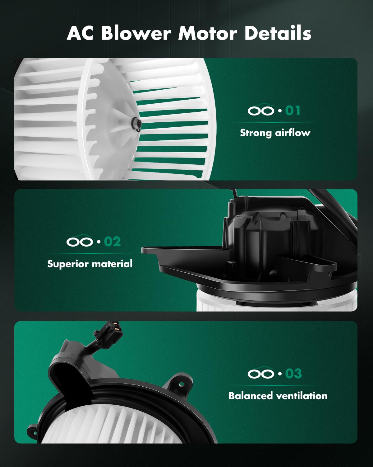 Scitoo Hvac Heater Blower Motor With Fan Cage Front 700168 For Jeep For Commander 2006-2007,For Jeep For Grand Cherokee 2005-201