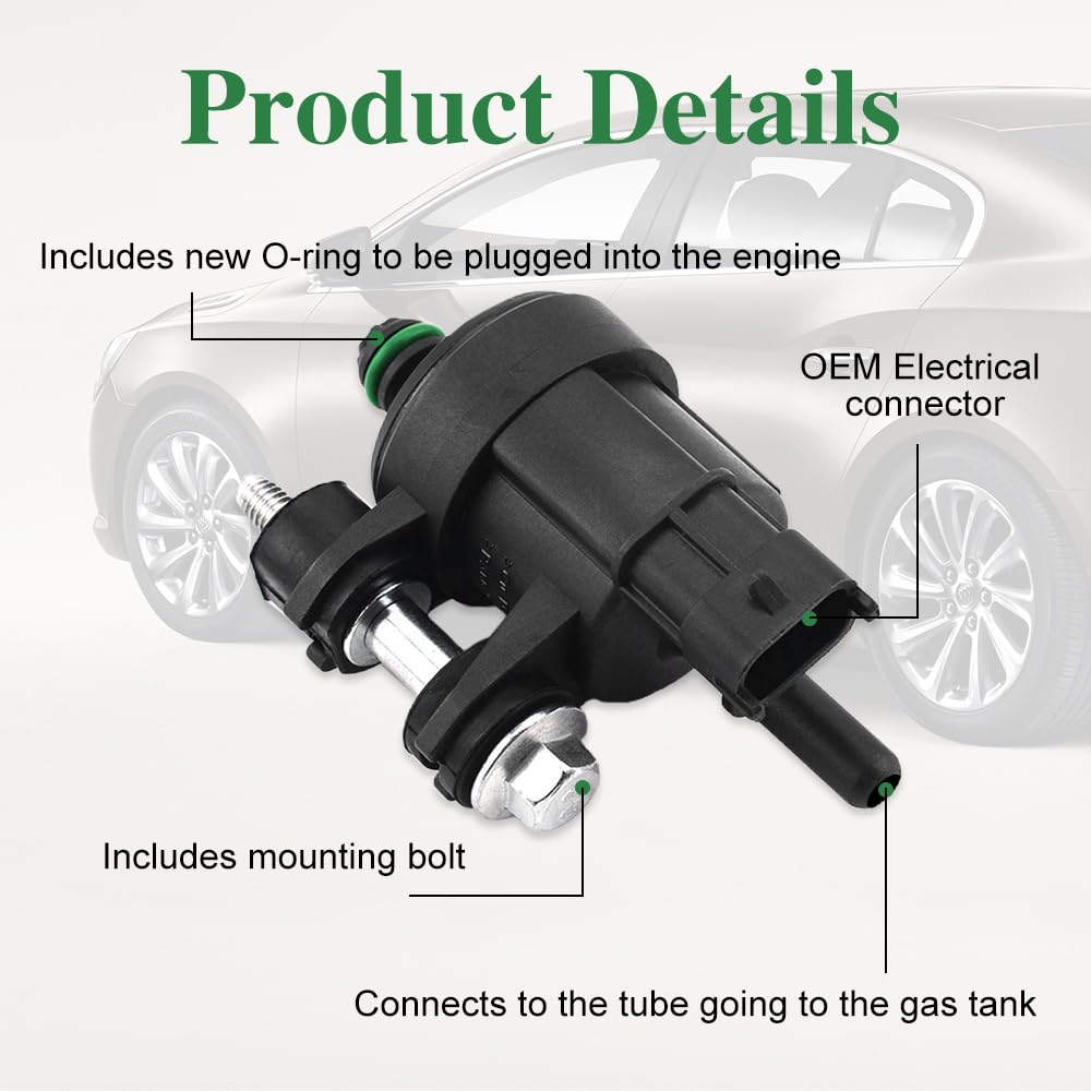 Vapor Canister Purge Valve Solenoid, Automotive Replacement Emission Canister Purge Valve Compatible With Buick Allure Cadillac