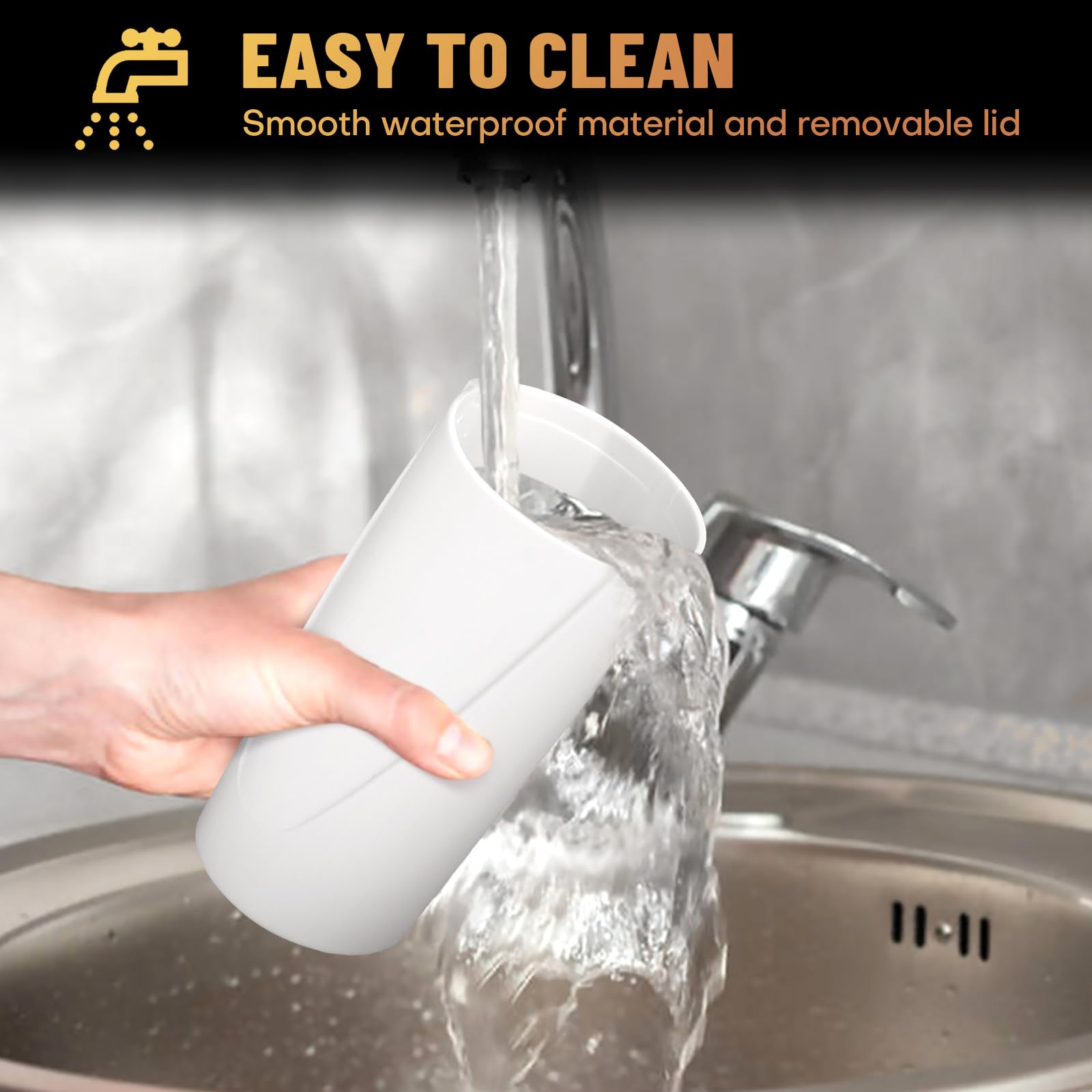 Car Trash Can Bin With Lid - 2 Packs Car Garbage Can Cup Holder - White Mini Leakproof Vehicle Trash Garbage Can Bin With 40Pcs