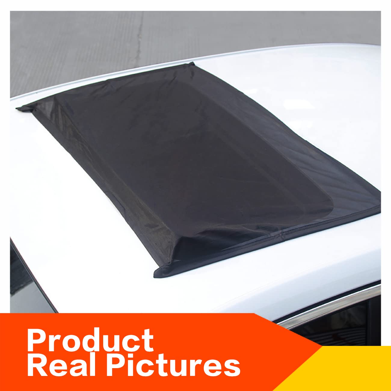 Vargtr Car Sunroof Sunshade,Sun Shade Magnetic Net,Car Roof Cover,Breathable Mesh Magnetic Sunroof Screen,Uv Sun Protection For
