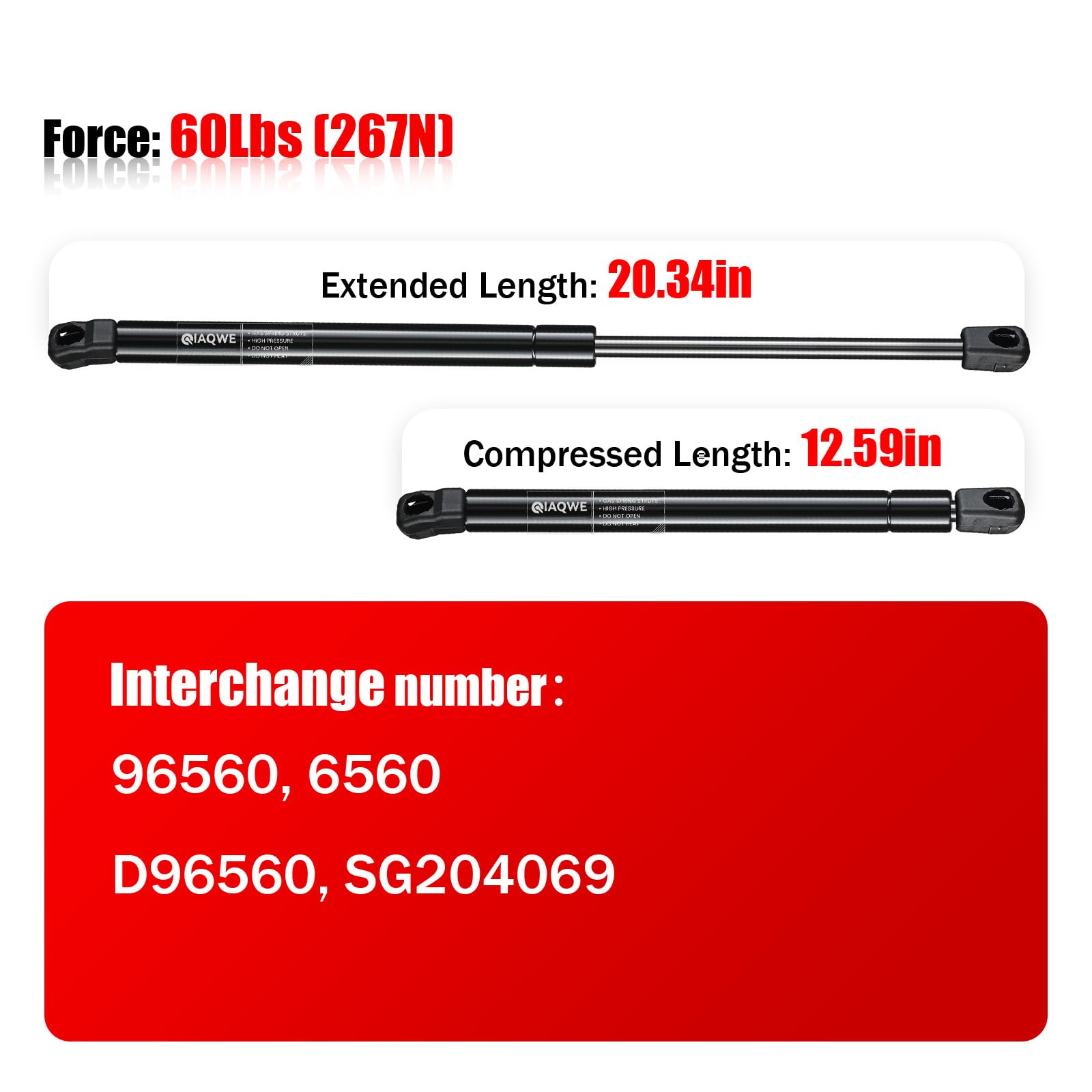 Iaqwe Sg204069 Front Hood Lift Support Compatible With Ford 2013-2019 Police Interceptor, Front Gas Struts Spring Shocks Fit For